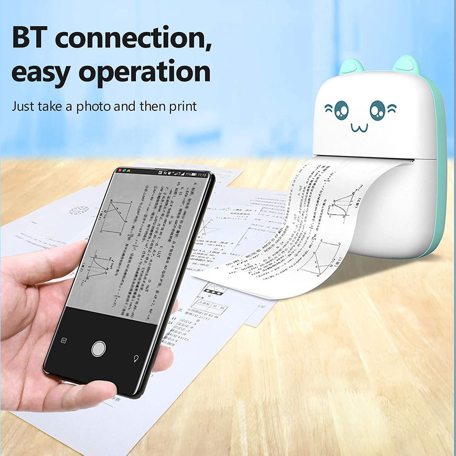 Portable Mini Pocket Printer BT Thermal Printer 41.00 AED