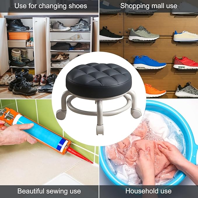 Movable Roller Seat Stool