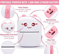 Portable Mini Pocket Printer BT Thermal Printer 41.00 AED